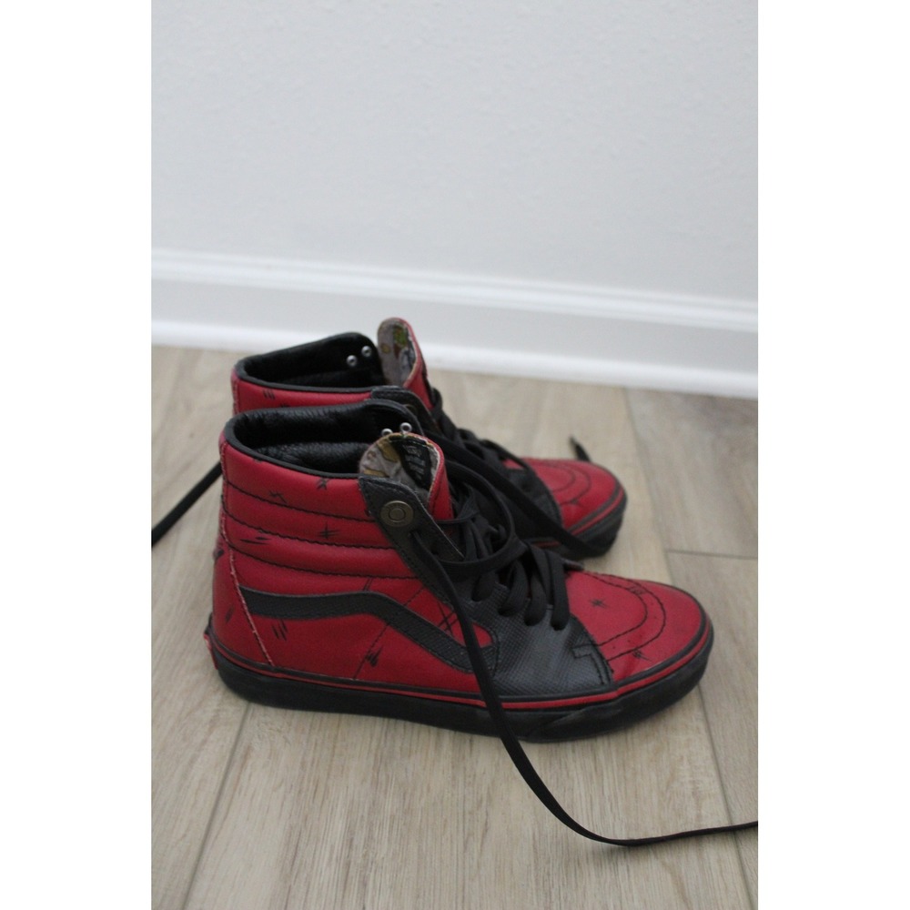 LTD Vans x Marvel Deadpool Sk8-Hi Red Black High Top Sneakers Mens 6 Women's 7.5 - Picture 4 of 8